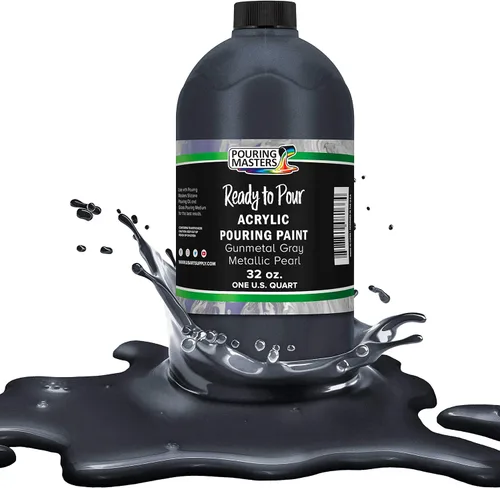 Miniatura 60 de Pouring Masters - Acrílico metálico dorado de 24 quilates - Listo para verter - Pintura para verter - A base de agua premezclada de 32 onzas