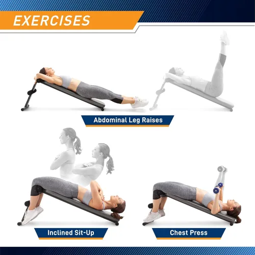 Miniatura 7 de Marcy Banco de ejercicios inclinado utilitario para entrenamiento de fuerza y entrenamientos de gimnasio en casa