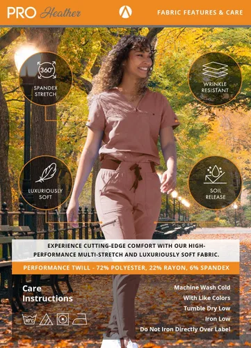 Miniatura 7 de Adar Pro - Conjunto médico moderno para mujer - Camiseta médica moderna con cuello en V y pantalón médico, pantalón de yoga