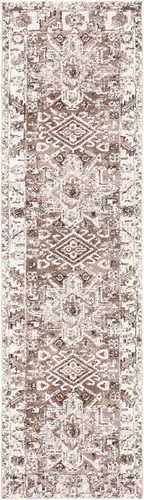 Miniatura 22 de SAFAVIEH Vintage Hamadan Collection Alfombra - 5'3" x 7'6", Rojo & Multi, Diseño tradicional persa, que no desprende pelusa y fácil de limpiar