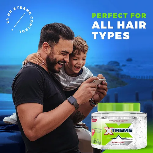 Miniatura 5 de Gel de peinado Xtreme Pro-Expert transparente, sin alcohol, control extremo de 24 horas con aloe vera, frasco de 35.27 oz (paquete de 6)