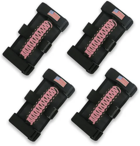 Miniatura 11 de 4 asas de agarre para barra antivuelco, compatibles con Jeep Wrangler JLU JK JKU TJ YJ LJ JT JL y Gladiator JT 1987-2021 UTV y ATV, se adapta a