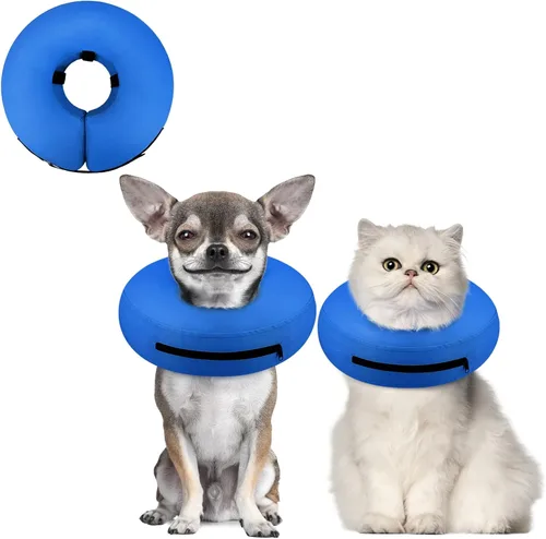 Miniatura 55 de Supet Cono Inflable para Perro para Perros Grandes, Medianos y Pequeños, Collar de Cono Suave para Perros y Gatos, Collar EC para Cuello de Perro