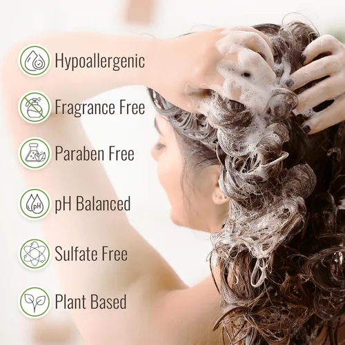 Miniatura 4 de Champú y acondicionador hidratante natural para cuero cabelludo seco y con picazón, champú y acondicionador hidratante sin sulfato con aloe vera