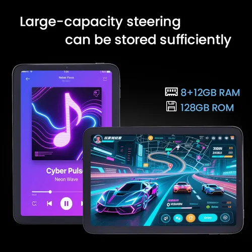 Miniatura 5 de Tableta de 10.1", Android 15,10.1 pulgadas en la celda, 20GB (8+12) RAM 128GB ROM, batería 1280x800,6000mAh, Bluetooth, cámara dual, GMS, WiFi