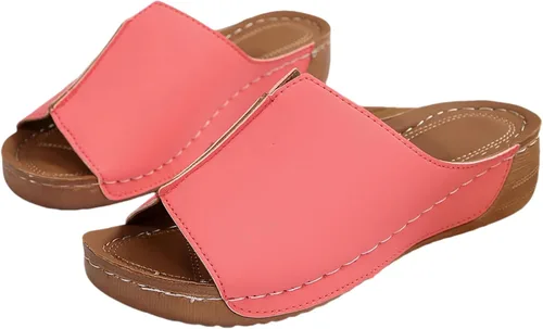 Miniatura 12 de Sandalias ortopédicas para mujer con soporte para el arco, cómodas sandalias ortopédicas de verano con puntera abierta Negro