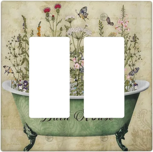 Miniatura 75 de Placa de cubierta de tomacorriente con diseño de mariposa, placas decorativas de pared, 1 gang, cubiertas de enchufes eléctricos, placa frontal Arte