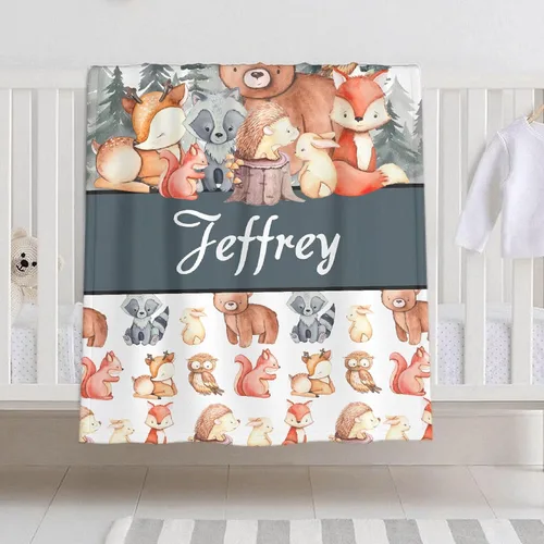 Miniatura 16 de Manta de bebé personalizada con nombre – Manta de león para niños pequeños, bebés, niños, ducha, recién nacidos – Cochecito de bebé, decoración