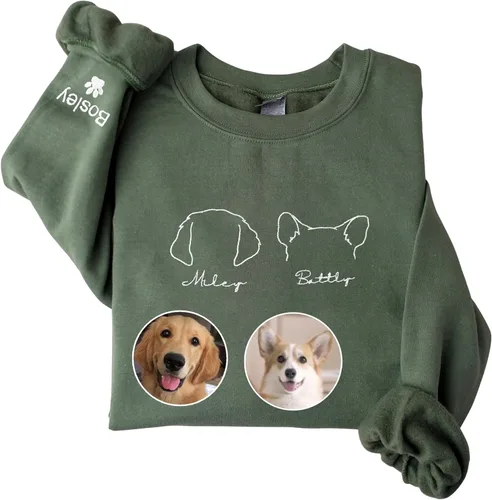Miniatura 18 de GodLover Custom Dog Mom Embroidered Sweatshirt, Personalized Pet Lover Hoodie, Gift for Women, Mothers Day, Christmas Estilo 03.