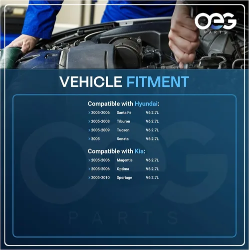 Miniatura 4 de Piezas de OEG nuevo alternador compatible con Hyundai Sonata Tiburon Santa Fe Tuscon V6 2.7L 2005-2009, Kia Magentis Optima Sportage 2.7L V6