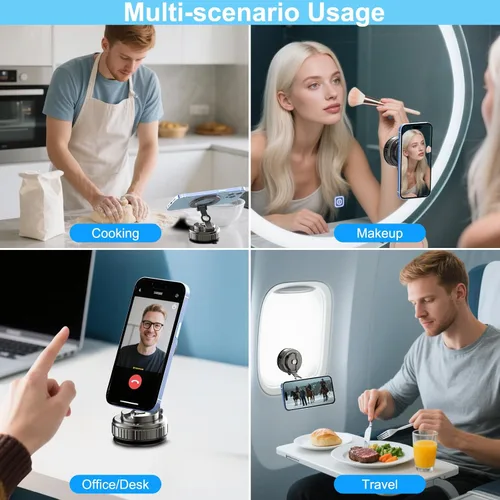 Miniatura 3 de Soportes magnéticos para teléfono para tu automóvil, [80 libras de succión más fuerte y 2400 gf magnético] Soporte de teléfono celular de automóvil