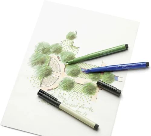 Miniatura 4 de Faber-Castell Art & Graphic Pitt Artist Pen Brush Tinta India, Rojo Carmesí Profundo, Pincel de Tinta Pitt Único, Para Arte, Manualidades, Dibujo