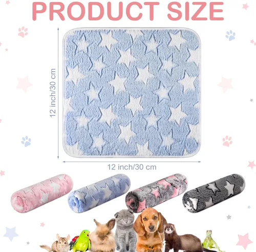 Miniatura 2 de Tudomro 8 Piezas Mantas Absorbentes y Lavables para Conejillo de Indias, Ropa de Cama de Vellón Animal, Forros para Jaula, Impermeables