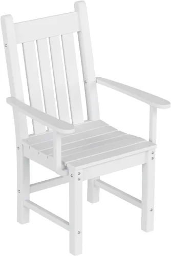 Miniatura 18 de WestinTrends Malibu Outdoor Patio HDPE Adirondack Silla de comedor para patio, color negro