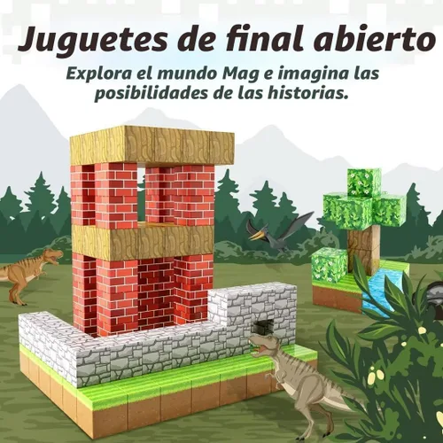 Miniatura 4 de Bloques Magnéticos - Construye Mi Mundo Magnético, Juguetes Magnéticos Artesanales para Niños y Niñas de 3-4, 4-5, 6-8 Años, Juguetes Sensoriales