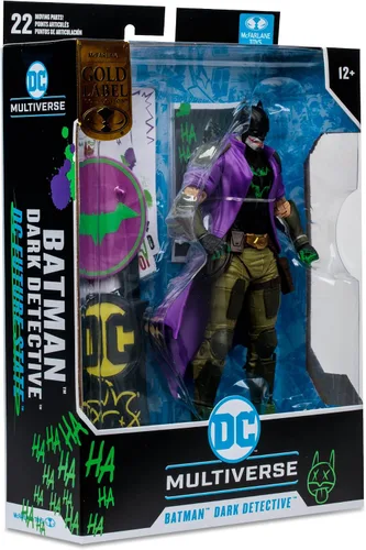 Miniatura 9 de DC Multiverse Comics - Figura de acción de 7 pulgadas, exclusiva del estado del futuro, Joker Dark Detective (etiqueta dorada)