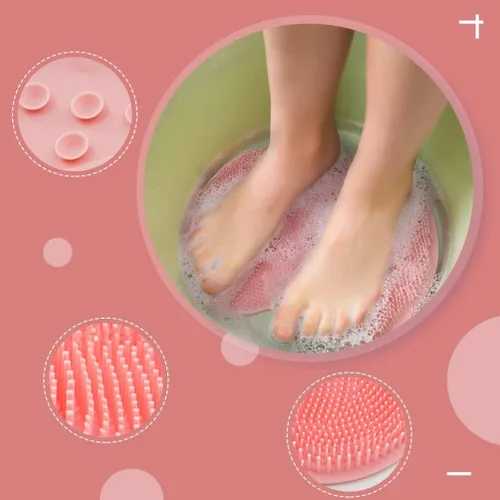 Miniatura 2 de 1 cojín de masaje de pies antideslizante para ducha, tapete antideslizante para la espalda, cepillo para la ducha, masajeador de pies, tapete