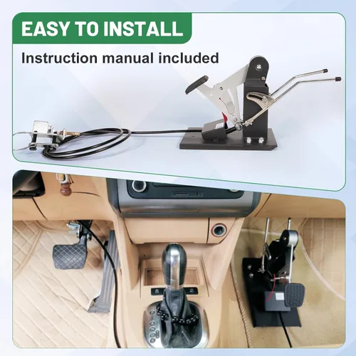 Miniatura 5 de Pedal Universal Dual de Freno para el Lado del Pasajero para Entrenamiento del Conductor y Uso en Múltiples Vehículos, Sistema Hidráulico de Doble