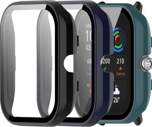 Funda protectora compatible con Amazfit GTS 4 Mini protector de pantalla, carcasa completa de policarbonato duro, antiarañazos, cubierta completa,