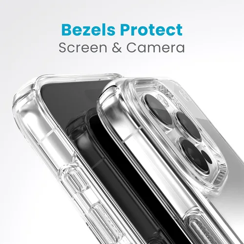 Miniatura 6 de Speck Funda transparente para iPhone 15 Pro Max, protección contra caídas, resistente a los arañazos, no se amarillea, funda para teléfono de 6.7