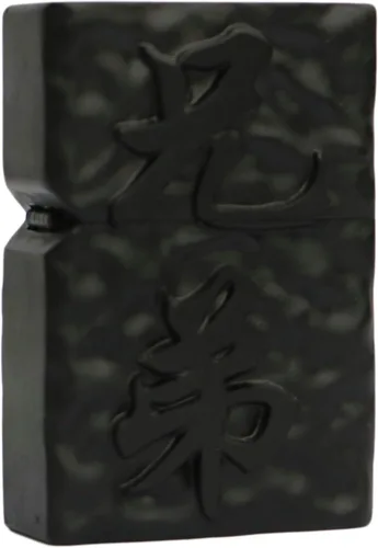Miniatura 27 de Carcasa exterior tallada en madera negra de ébano natural para kit de inserción Zippo (Kwan Yin Goddess Dragon Phoenix)