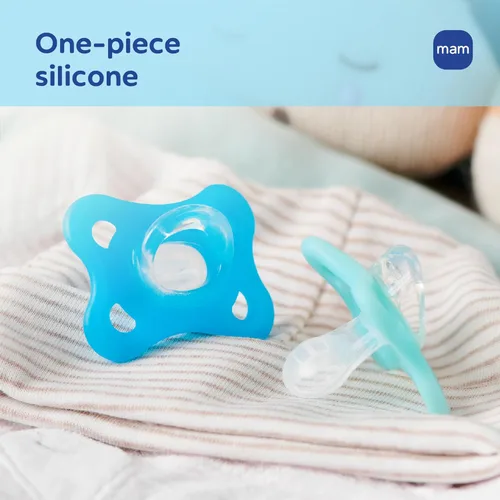 Miniatura 8 de MAM Chupetes Comfort para Bebé, Chupón Ligero de Una Pieza de Silicona Completa para Recién Nacidos de 3-12 Meses, Sin BPA, Chupete Fácil de Gris