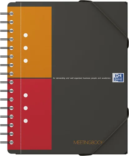 Miniatura 10 de OXFORD 100104329 Activebook International A4 + a cuadros con índice indexable y bolsillo para documentos, bloque de cuaderno en espiral gris, una