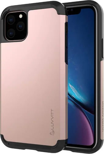 Miniatura 10 de Luvvitt Ultra Armor - Funda diseñada para iPhone 11 Pro Max 6.5 2019 con placa de metal extraíble para soporte magnético