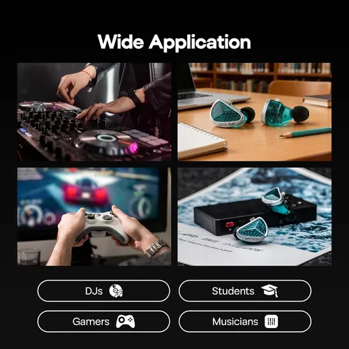 Miniatura 9 de Auriculares Linsoul KZ AS16 Pro con cable, 16 controladores de armadura balanceada, auriculares HiFi con graves en el oído, monitor intraural