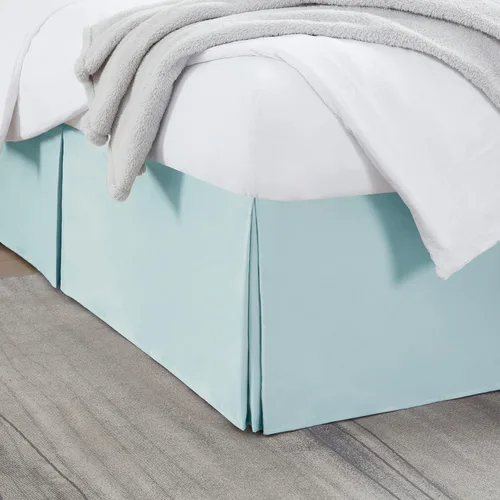 Miniatura 11 de Nestl Falda de cama individual blanca – Falda de cama de tamaño individual de 14 pulgadas de caída – Faldas de cama de microfibra cepillada – Falda