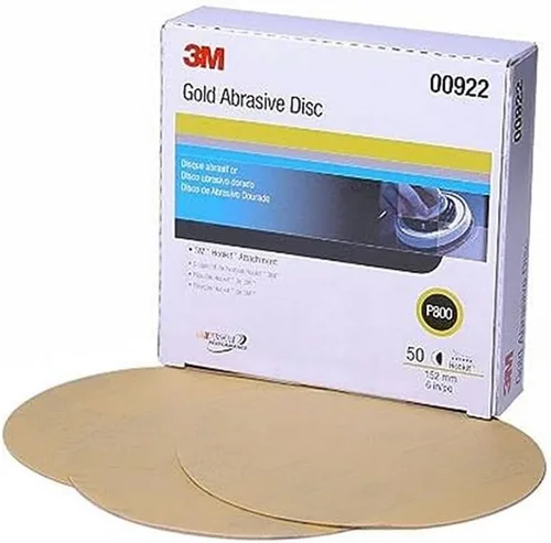 Miniatura 24 de 912 Hookit disco de arena P5A de 3" color oro de 3M, P400, 6, Dorado
