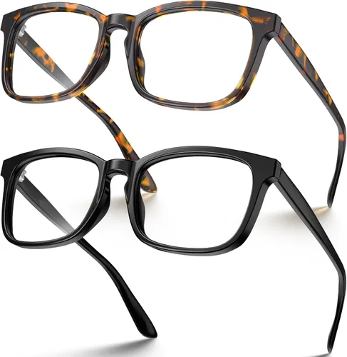 Miniatura 8 de VISOONE - Lentes cuadrados con bloqueo de luz azul y antireflejante para computadora, videojuegos; para mujeres y hombres MONTANA Transparente+azul