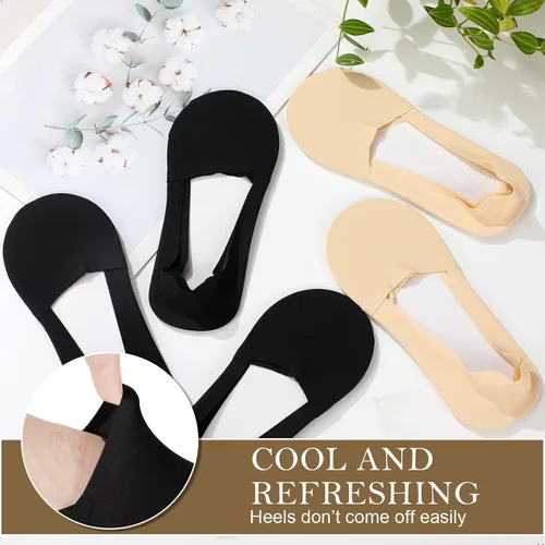 Miniatura 7 de 10 Pairs No Show Socks Women Men Low Cut Liner Socks Ice Silk Socks Nonslip Liner Socks Invisible Socks Thin Socks