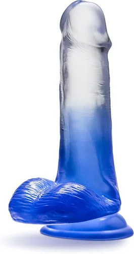 Miniatura 5 de Juguetes sexuales para adultos, B Yours Stella Blue, consolador de tacto real de 6.5 pulgadas de largo y 1.25 pulgadas de ancho, compatible con Azul