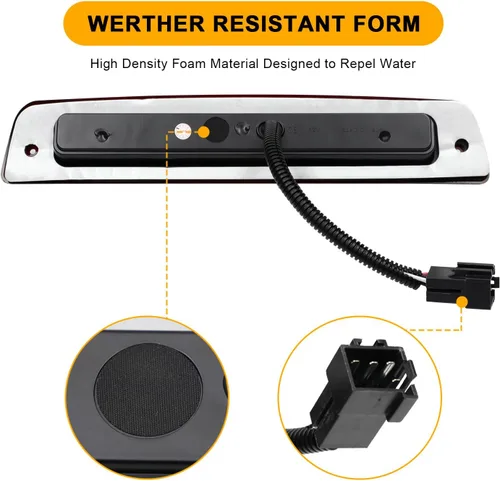 Miniatura 4 de luces LED de freno traseras de reemplazo para Ram 1500 (1994-1997,1999-2001), Ram 2500/3500 (1994-1997,1999-2002) lámpara de alto montaje central