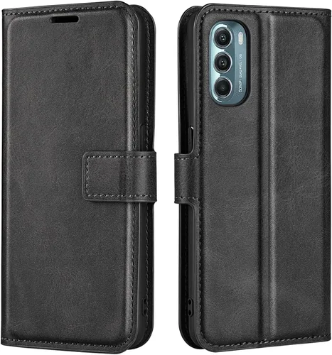 Funda con tapa para Motorola Moto G Stylus 5G 2022 Funda protectora magnética de piel sintética para Moto G Stylus Folio Book Cover con soporte Negro