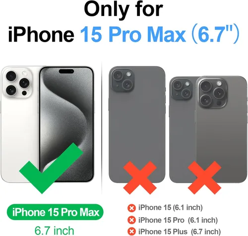 Miniatura 2 de SkyEagle Magsafe Funda tipo cartera desmontable 2 en 1 para iPhone 15 Pro Max con tarjetero, para mujeres y hombres, magnética, de piel sintética