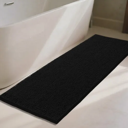 Miniatura 17 de Alfombras de baño 47x17 pulgadas, súper absorbentes, suaves, gruesas, lavables a máquina, alfombra de baño de chenilla, antideslizante para piso