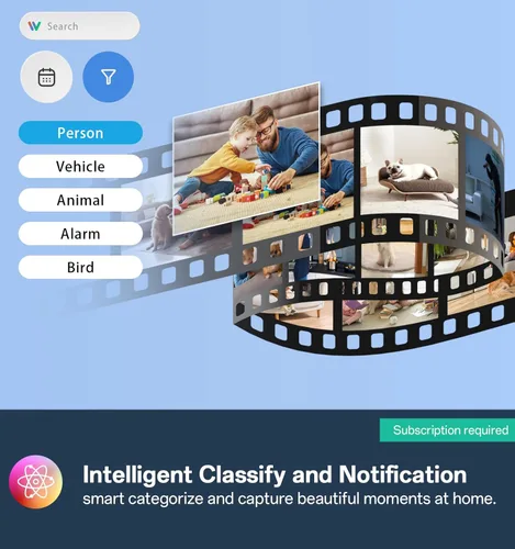Miniatura 3 de Cámara de seguridad para interiores - Cámaras WiFi 5G y 2.4G para seguridad en el hogar Alerta 911 interior, 2K 360° Pan/Tilt AI Detección de Blanco
