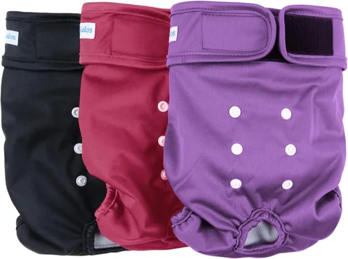 Miniatura 15 de Leekalos Pañales reutilizables lavables para perras (3 unidades) – Pañales para perras altamente absorbentes – Pañales para cachorros