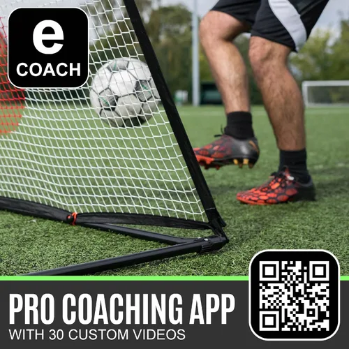 Miniatura 9 de QuickPlay Red de rebote Spot Target para fútbol Red de rebote resistente al clima con bolsa de transporte Ideal para práctica de pases