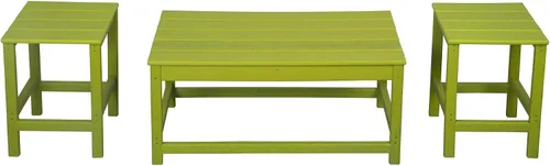 Miniatura 10 de WestinTrends Malibu - Juego de mesa auxiliar y café para silla Adirondack, 3 piezas, color gris