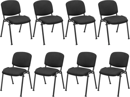 Miniatura 14 de Tangkula Juego de 2 sillas de sala de conferencias, sillas apilables para invitados de oficina con respaldo y asiento tapizados, sillas ergonómicas