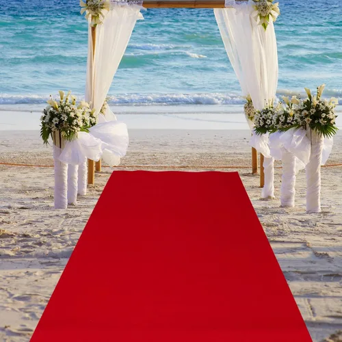 Miniatura 2 de Boao 20 x 2.3 pies Neopreno Alfombra de Corredor Reutilizable Piso de Plástico Alfombra Antideslizante con Espalda de Goma para Pasillo Alfombra Rojo