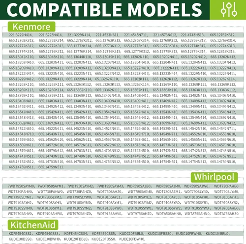 Miniatura 7 de W10712395 - Estante superior de repuesto para lavavajillas Kenmore Kitchenaid Whirlpool, repuesto W10350375 PS10065979 AP5957560. WDT730PAHZ0