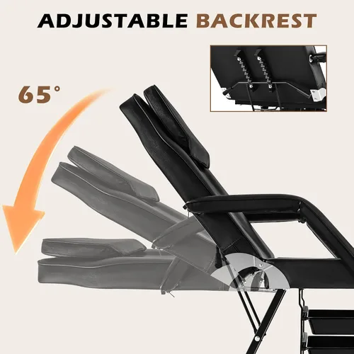 Miniatura 3 de Silla de tatuaje para cliente, cama facial, esteticista masaje mesa de tatuaje con taburete rodante, sillas de pestañas ajustables profesionales
