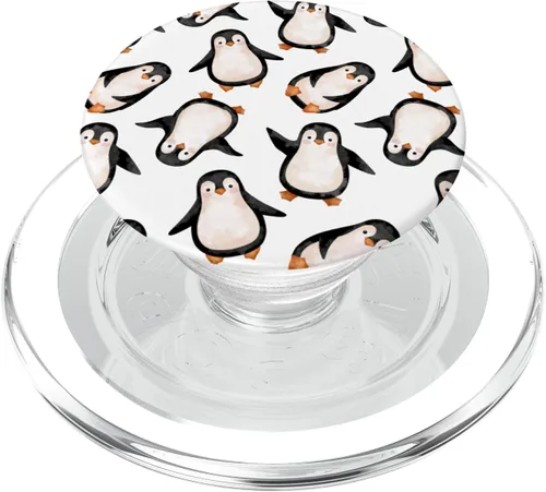 Miniatura 8 de Pingüinos Acuarela Patrón PopSockets Swappable PopGrip
