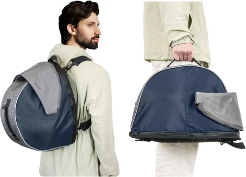 Miniatura 4 de Bolsa para Casco de Motocicleta TINGPAI con Gran Capacidad - Bolsa de Transporte Resistente a Arañazos y al Agua, Compatible con Casco de Cara