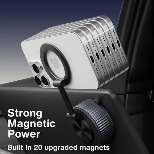 Miniatura 4 de YIUS Soporte magnético para teléfono Magsafe [78 libras de succión más fuerte y 2400 gf magnético] Soporte de teléfono ajustable en 360°, soporte