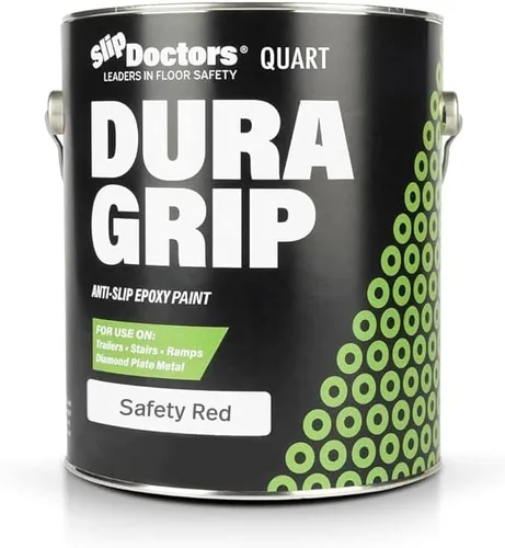 Miniatura 10 de Pintura antideslizante Dura Grip para hormigón, madera, baldosas y metal – Recubrimiento antideslizante para suelo, tarimas y rampas – 1 cuarto